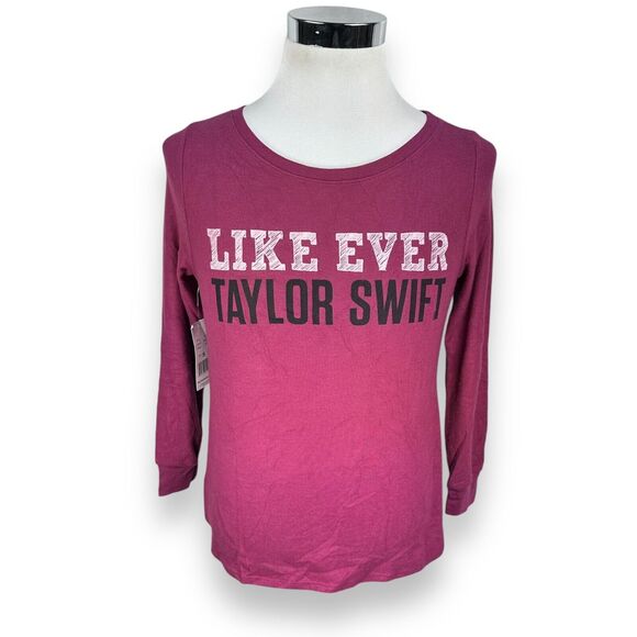 Taylor Swift Like Ever Knit Top Shirt Womens Small Burgundy Long Sleeve 2012 New - Picture 1 of 11